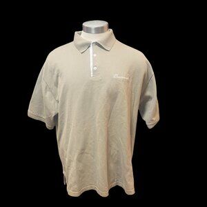 Budweiser Polo Shirt Bud Beer CONCEPTS Pine Island Men’s Cotton Beige Sz XL